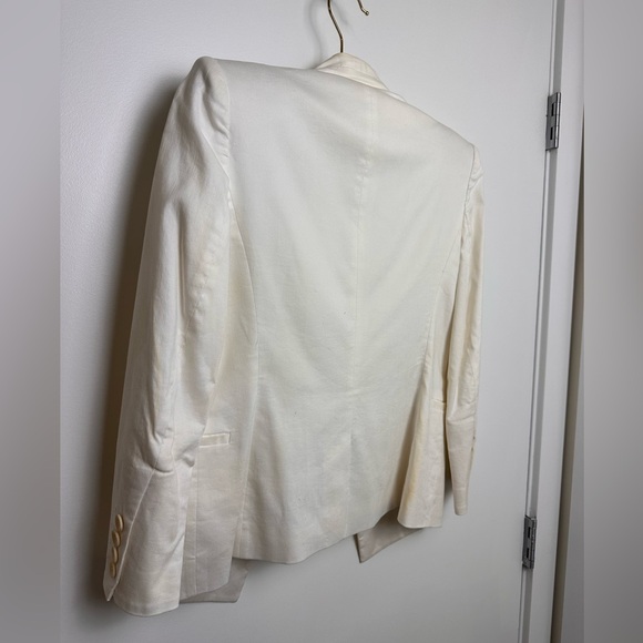Helmut Lang White Cotton Blazer - Picture 2 of 7